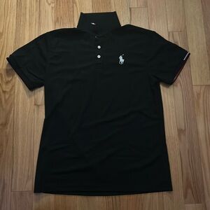 Black polo shirt